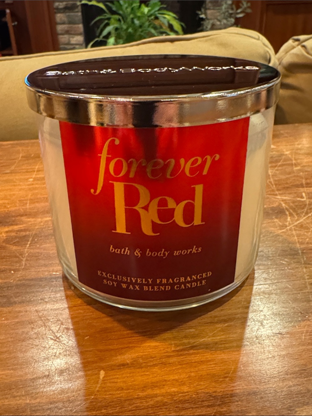 NEW Bath & Body Works FOREVER RED Lidded Candle 14.5 oz 45 Hour 3 Wick Retired - Picture 1 of 12